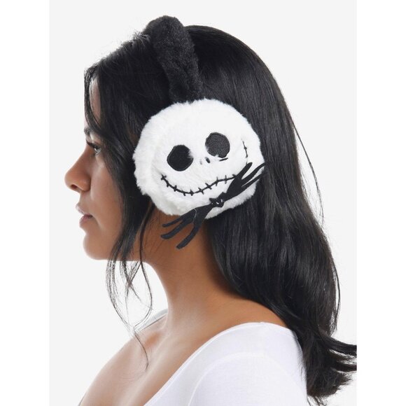 NIGHTMARE BEFORE CHRISTMAS Jack Skellington Winter Earmuffs NEW NWT - Picture 1 of 2